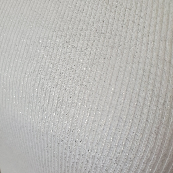 LOFT NWT SOFT GOLD SHIMMER WHITE TANK TOP - Picture 4 of 6